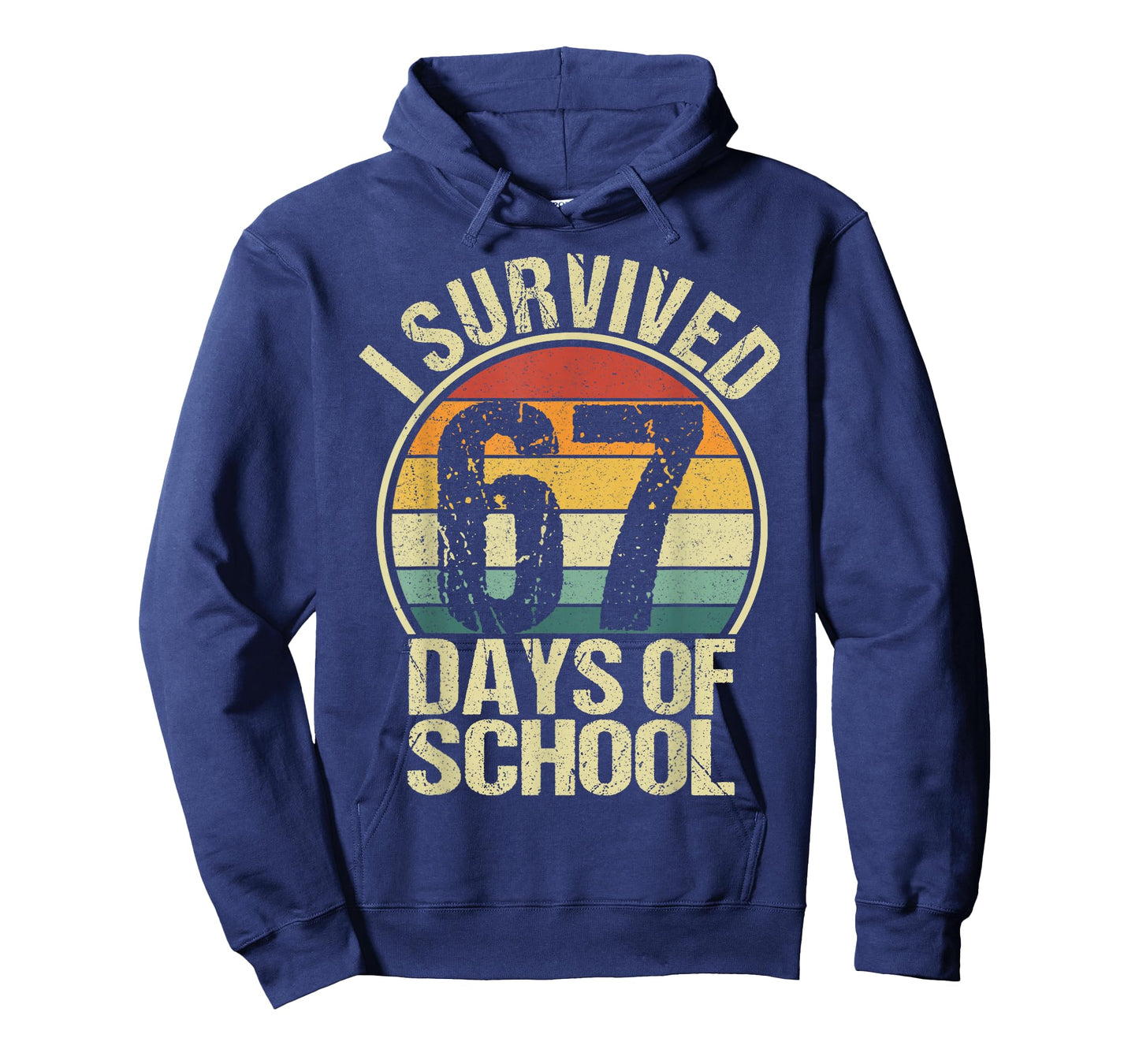 Funny Vintage I Survived 67 Days of School Teachers Students T-Shirt