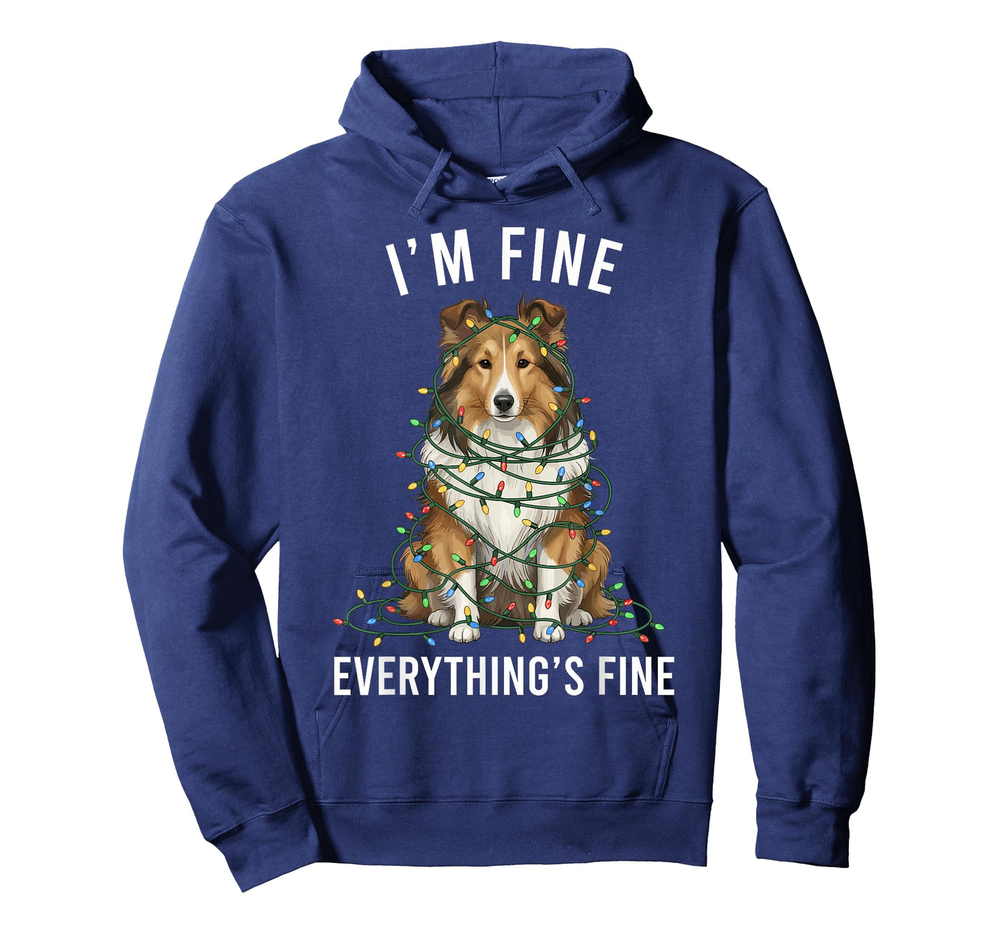 Sheltie Christmas I'm Fine Everything is Fine T-Shirt
