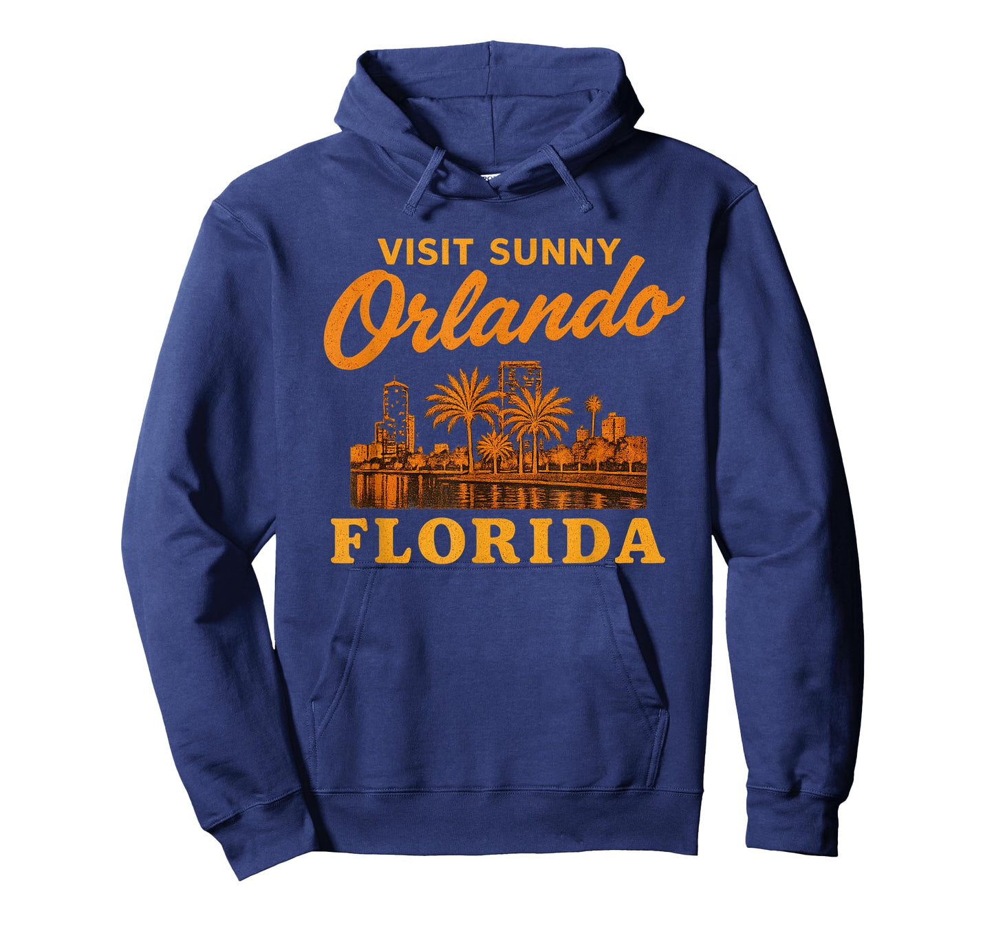Visit Sunny Orlando Florida Vintage Skyline Souvenir T-Shirt