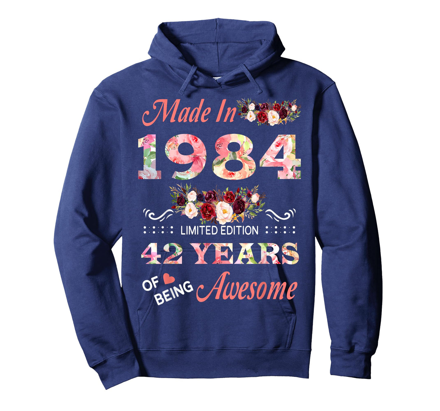 Made in 1984 42 Year of Being Awesome Floral Birthday Women T-Shirt