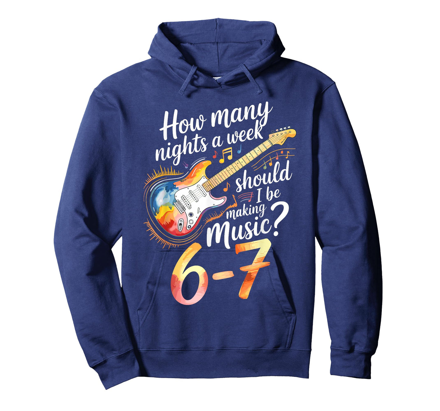 67 Six Seven Meme 6-7 Funny Music Lover Guitar T-Shirt