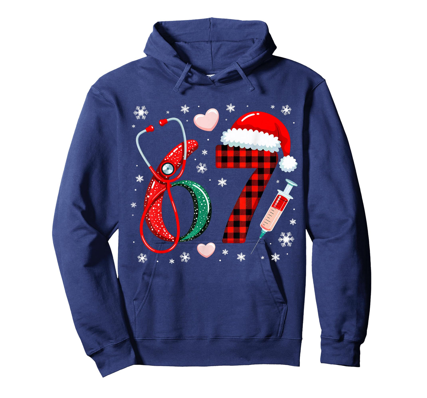 Funny 67 Meme Nurse Six Seven Nursing Festive Christmas T-Shirt