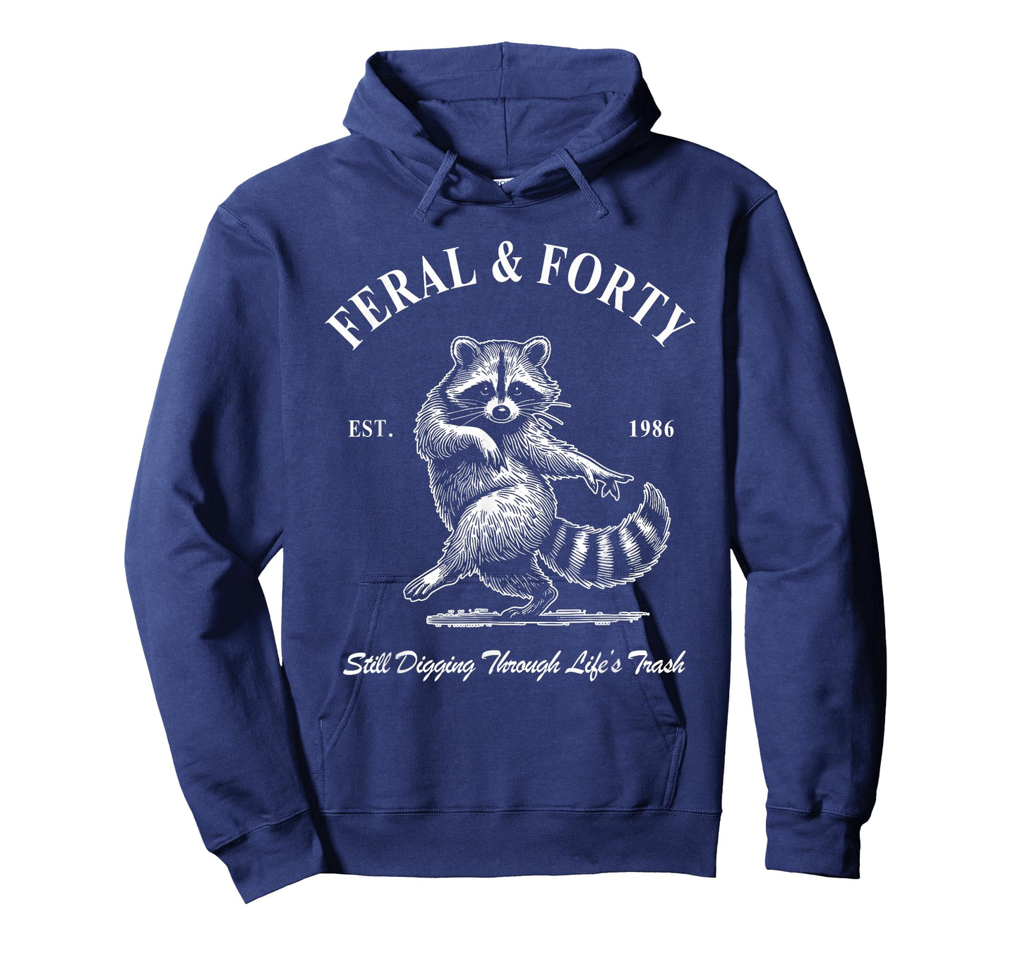 Feral & Forty, 40th Birthday Raccoon, Feral Forty Est 1986 T-Shirt