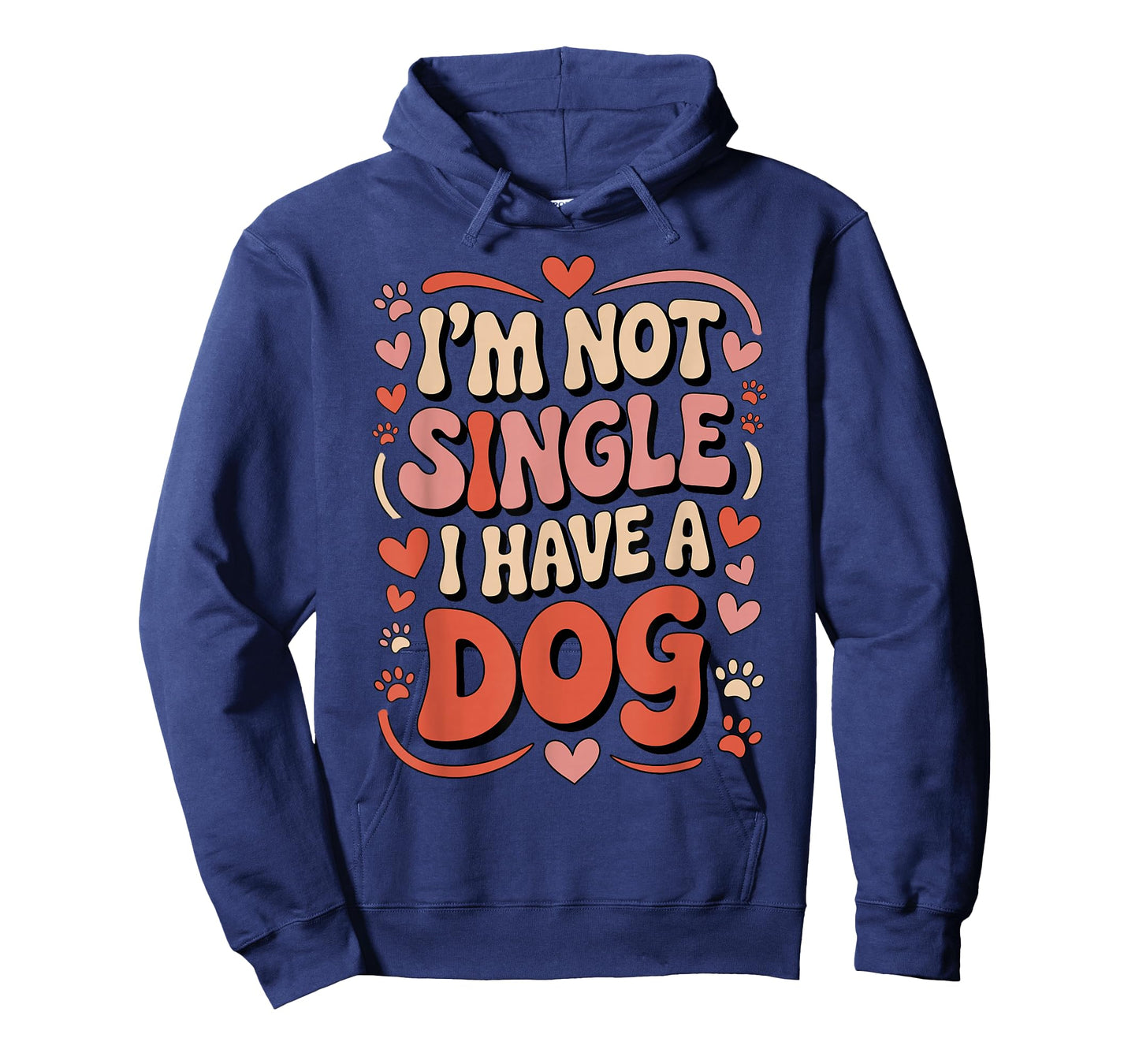 I'm Not Single I Have A Dog Retro Paw Heart Humor Valentine T-Shirt