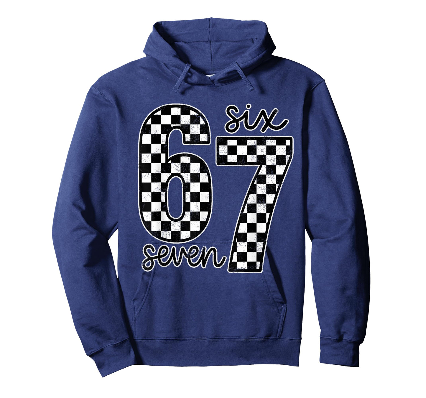 Funny Six Seven 67 Checkered Meme Cool Design for Boys Kids T-Shirt