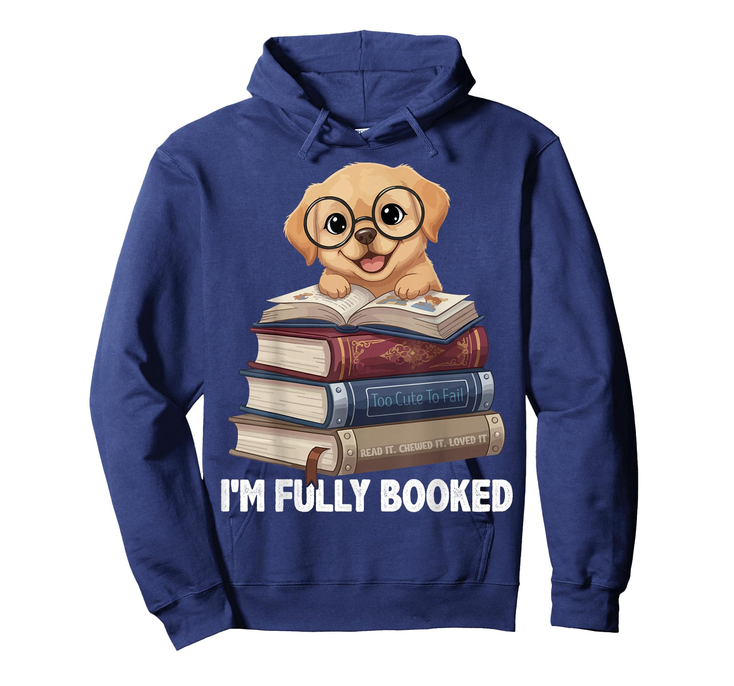 Cute Puppy Reading Book Lover I'm Fully Booked T-Shirt