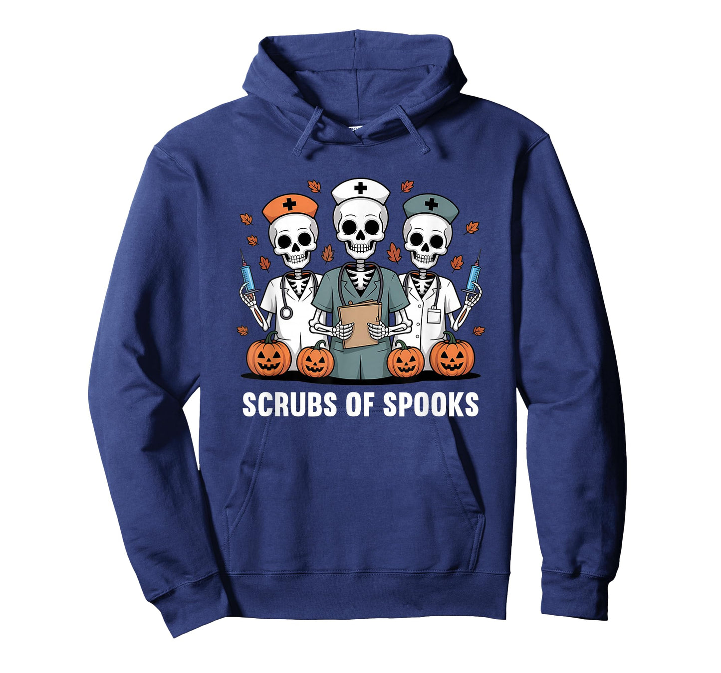 Scrubs of Spooks Funny Halloween Nurse Healthcare Workers T-Shirt