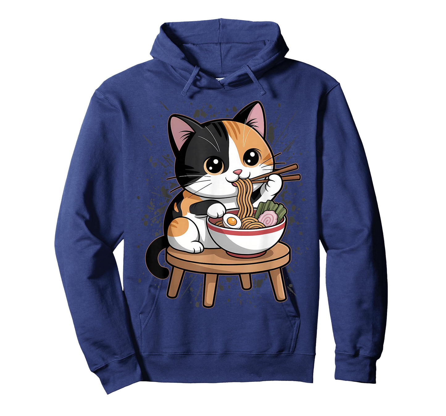 Calico Cat Eating Japanese Ramen Feline Kawaii T-Shirt