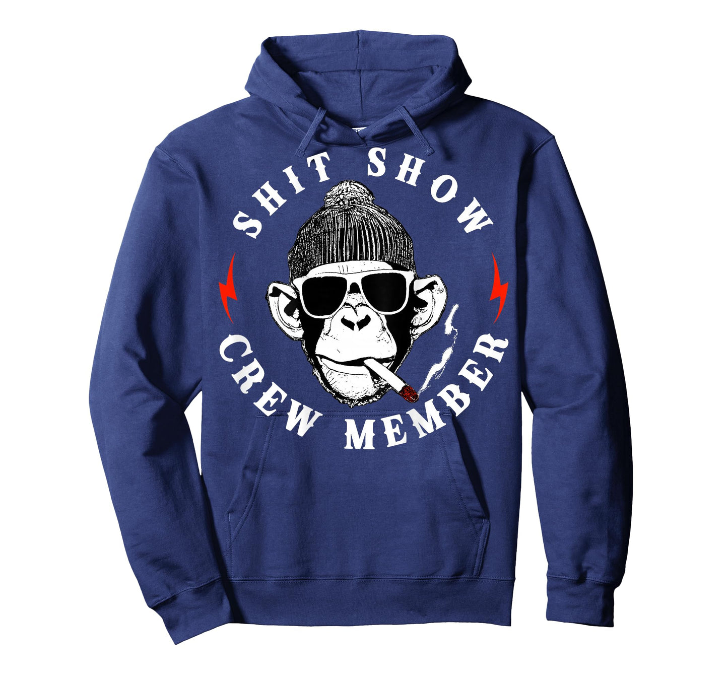 (ON Back) Shit Show Crew Member Monkey Retro Vintage T-Shirt
