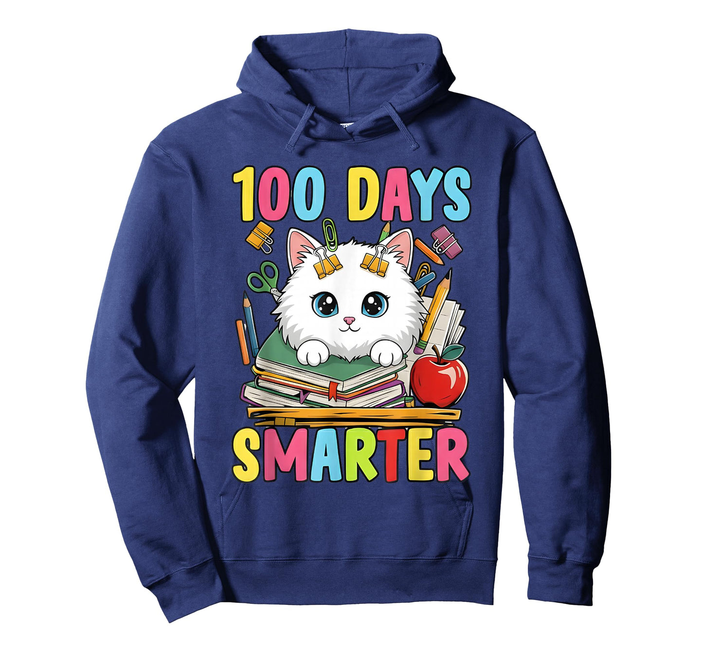 100 Days Smarter Cat 100th Day of School Girls Cat Lovers T-Shirt