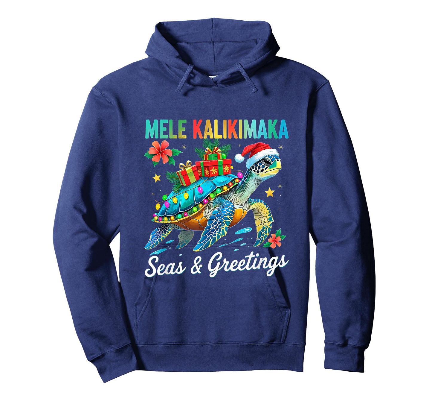 Mele Kalikimaka Hawaiian Cocktail Party Santa Turtle Beach T-Shirt
