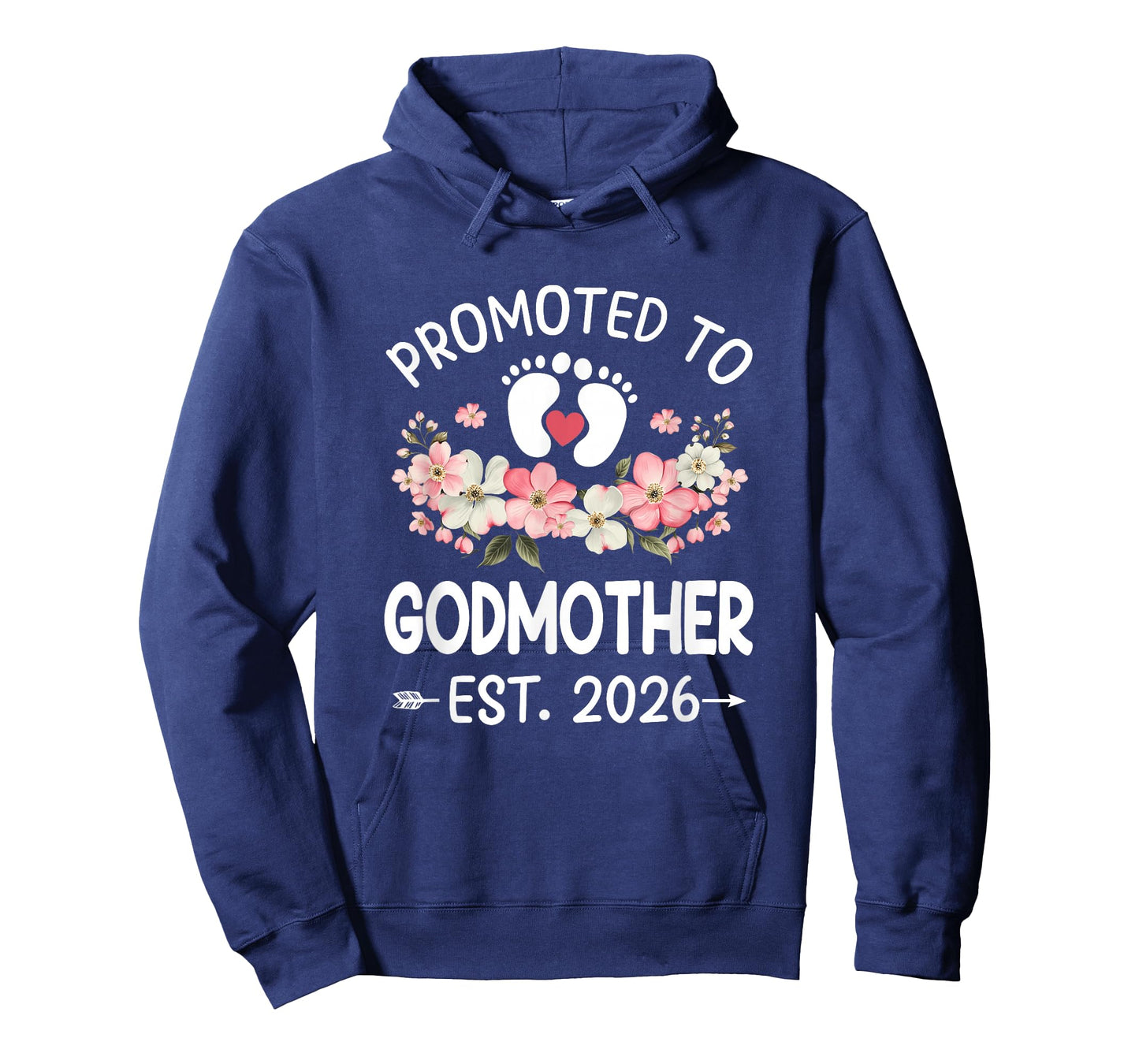 Promoted to Godmother 2026 First Time Floral New Godmother T-Shirt