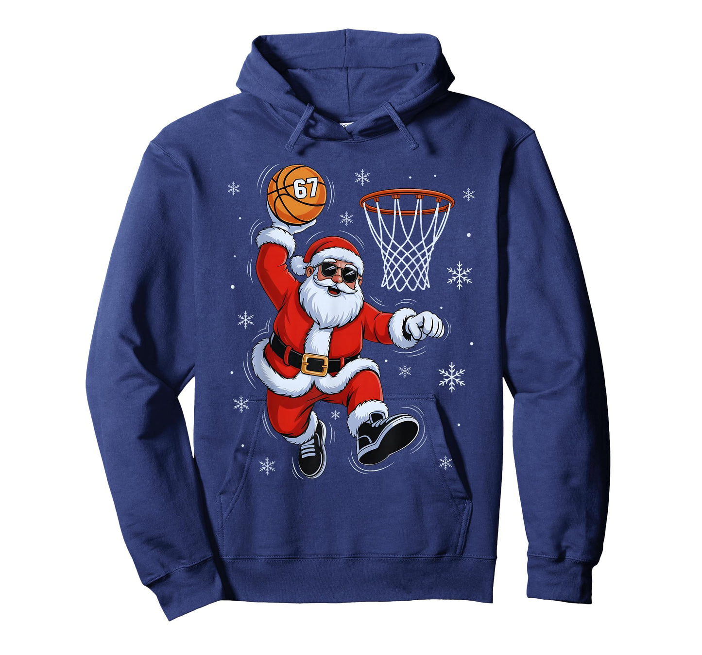 Funny Basketball Santa 67 Christmas Xmas Holiday Kids Boys T-Shirt