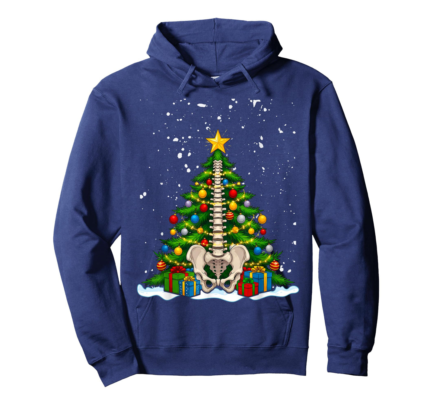 Spine Tree Chiropractic Anatomy Bone Christmas T-Shirt
