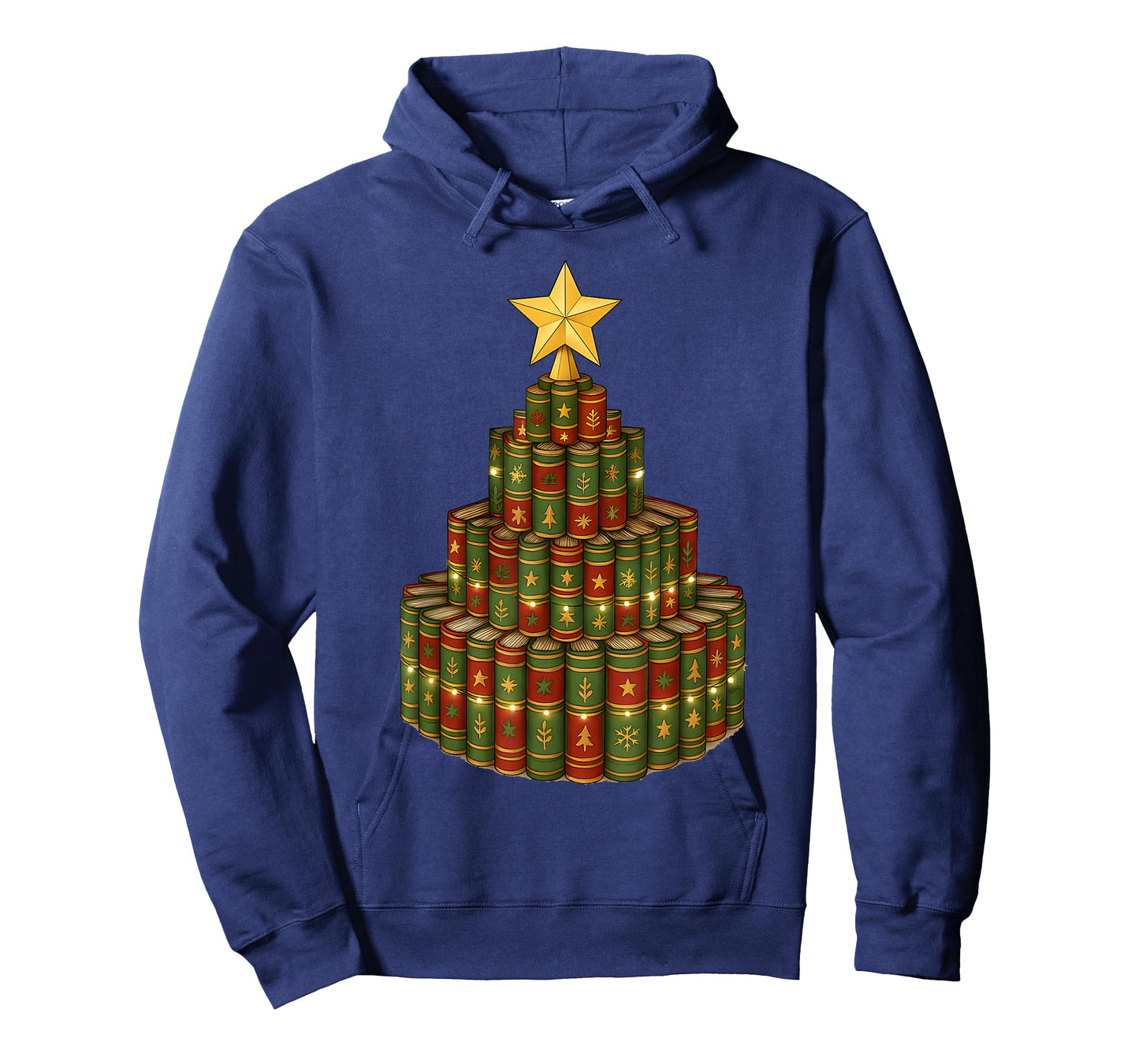 Book Christmas Tree Book Lover Teacher Librarian T-Shirt