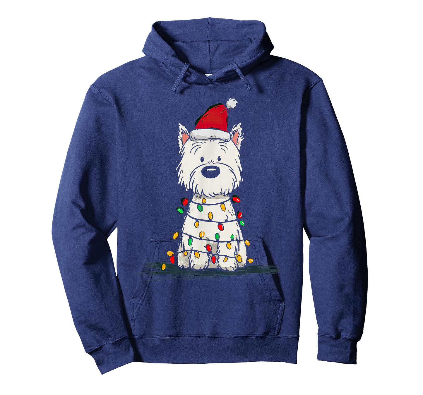 West Highland White Terrier Christmas Graphics Dog Lights T-Shirt