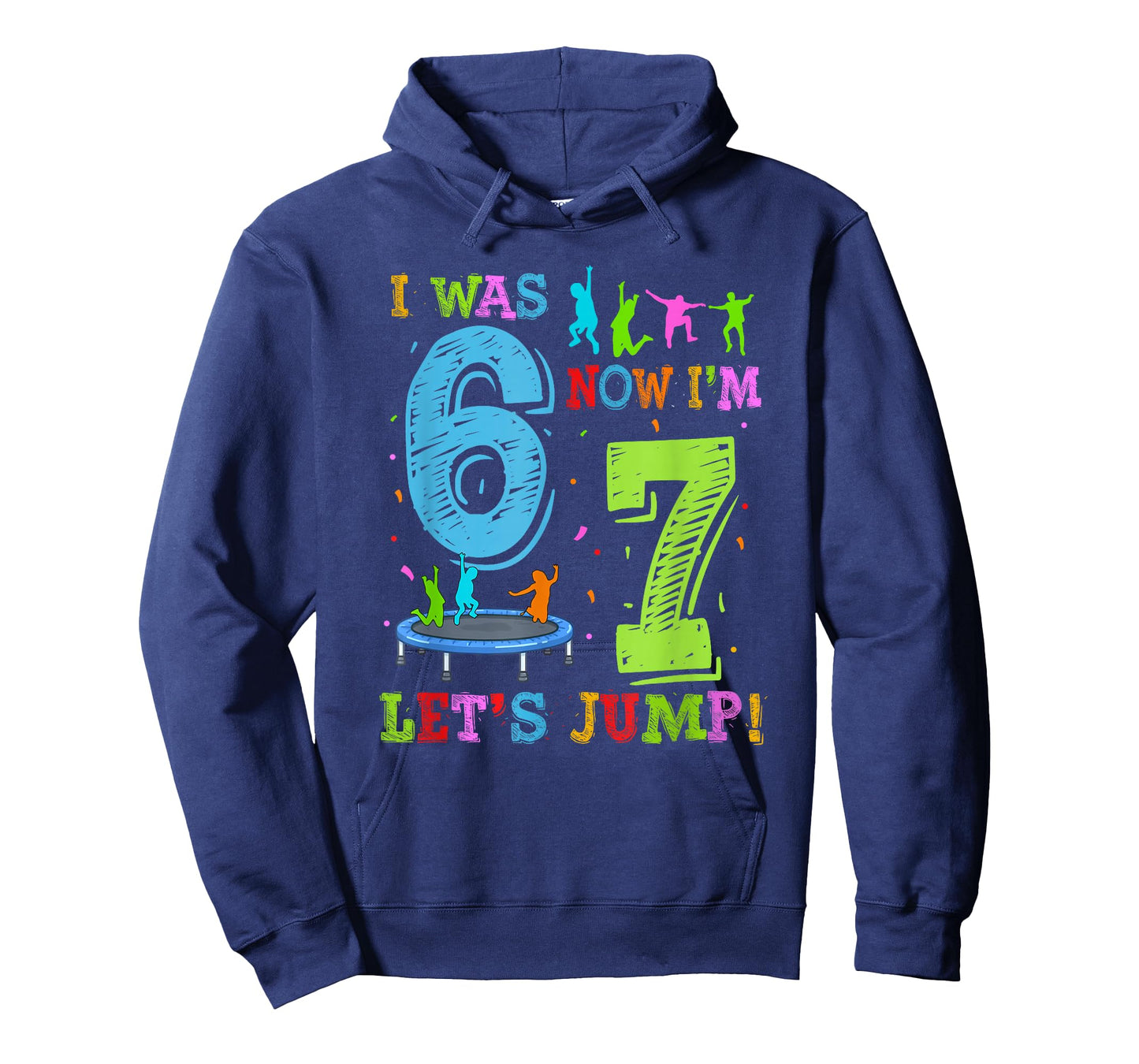 I was 6 Now I'm 7 Lets Jump 7th Birthday Trampoline Party T-Shirt