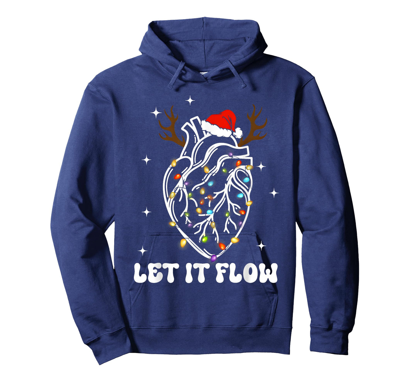 Let It Flow Anatomy Heart Cardiac Nurse Santa Hat T-Shirt