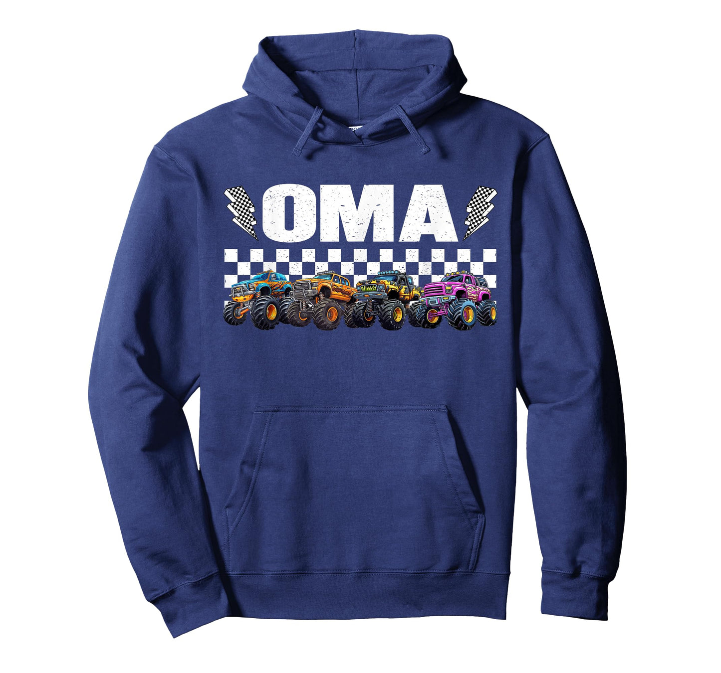 Oma Retro Monster Truck Family Crew Birthday Matching T-Shirt
