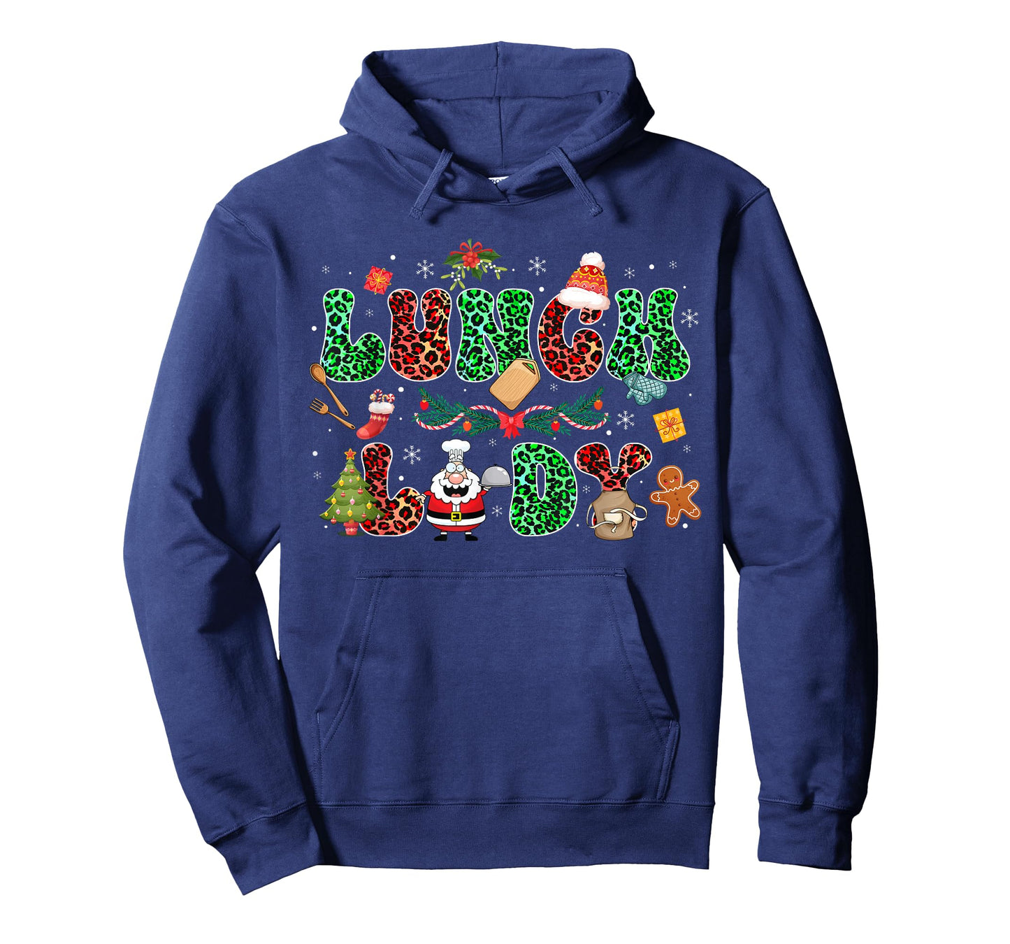 Xmas Cafeteria Worker Christmas School Lunch Lady Christmas T-Shirt