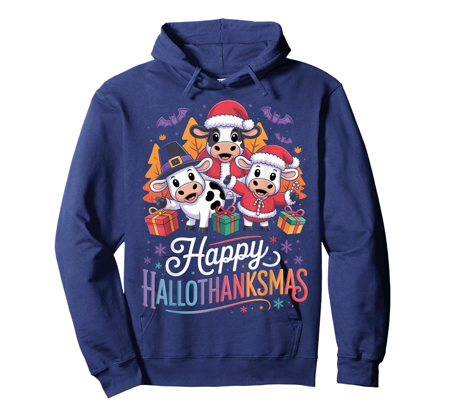 Happy HalloThanksMas Cows Gifts for Farmer T-Shirt