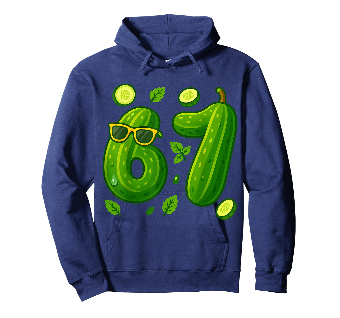 67 Meme Pickle Funny Six Seven Cucumber 6 7 Gen Alpha Slang T-Shirt