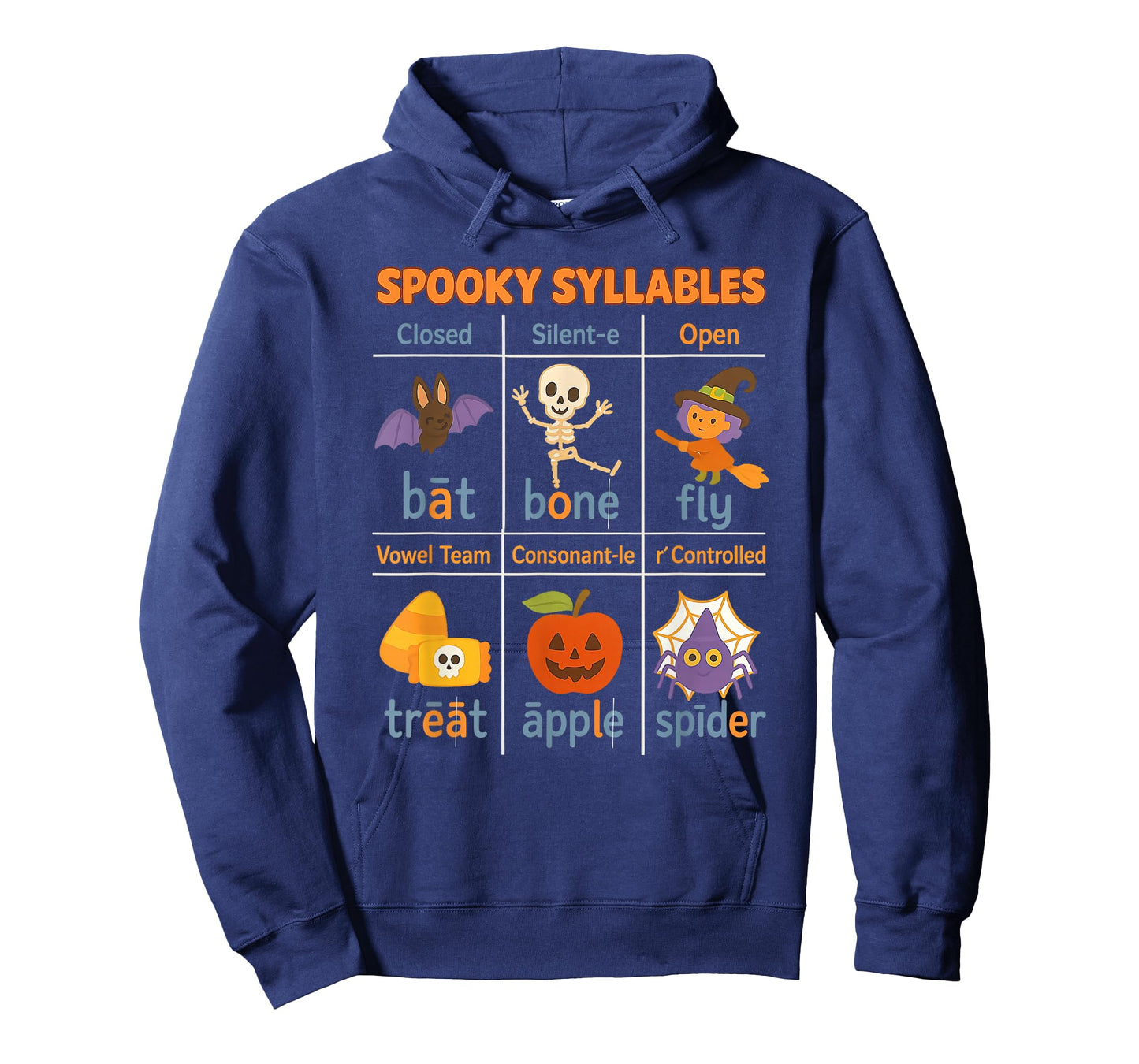 Spooky Syllables Teacher Funny Halloween Educational Kids T-Shirt