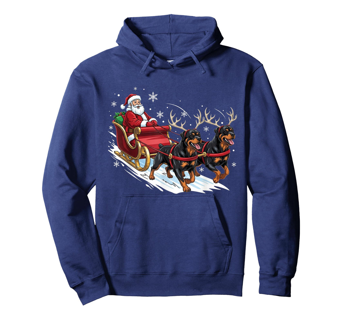 Funny Rottweiler Christmas Santa Cute Dog Lovers T-Shirt