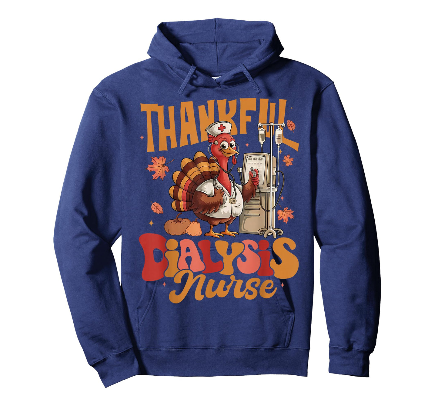 Thankful Dialysis Nurse Turkey Thanksgiving Fall Nephrology T-Shirt