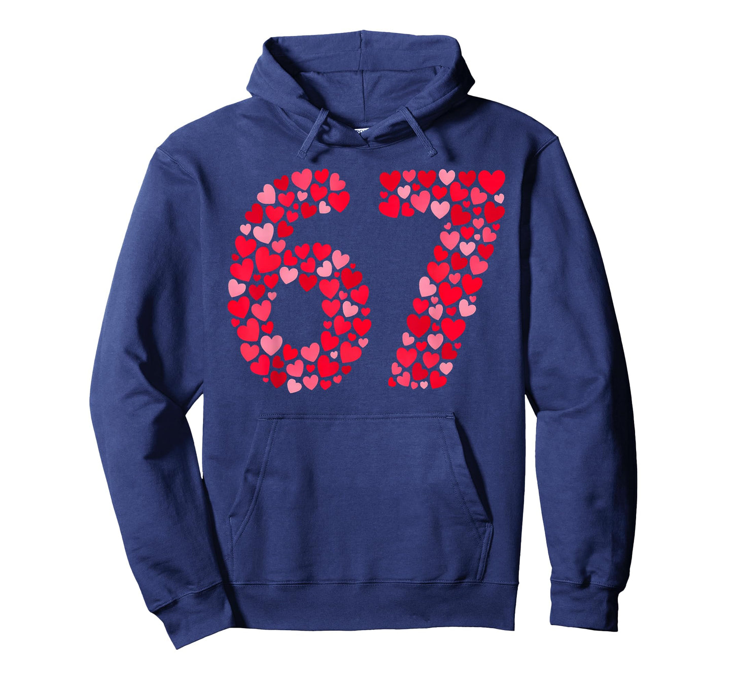 Valentine’s Day 67 Meme Six Seven 6 7 Valentine Hearts T-Shirt