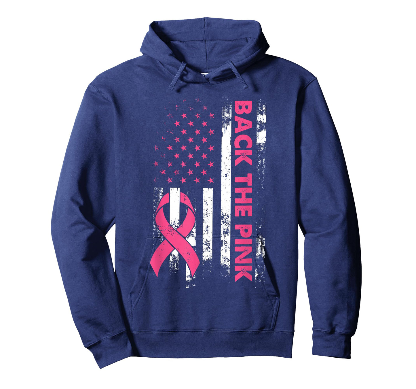 Back The Pink Us Flag Breast Cancer Awareness Women Men Kids T-Shirt
