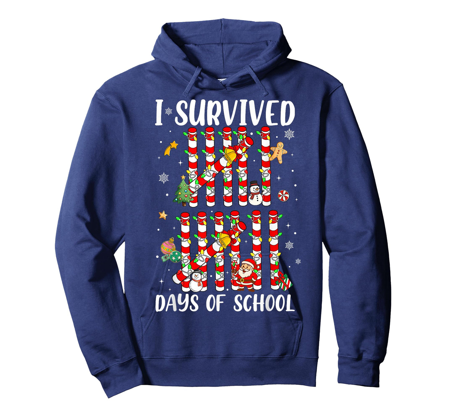 I Survived 67 Days of School Xmas Candy Cane Tally Boy Girl T-Shirt
