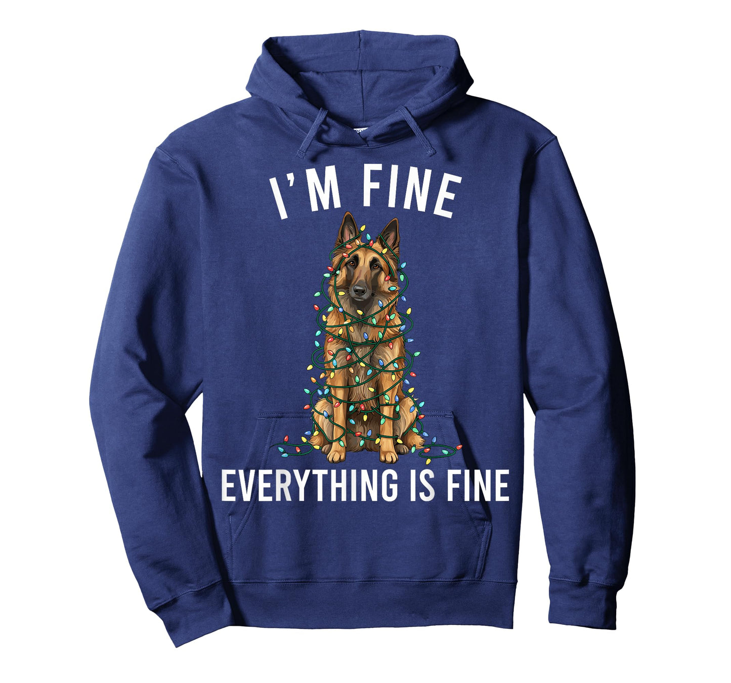 Belgian Tervuren Christmas I'm Fine Everything is Fine T-Shirt