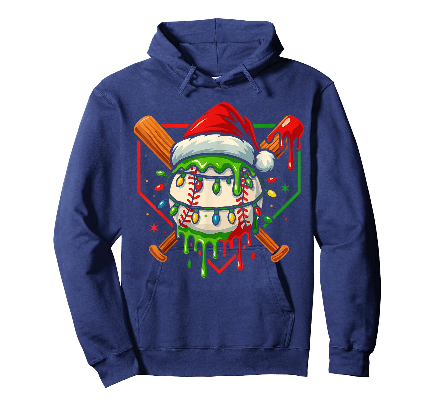 Baseball Lifestyle Apparel Youth Christmas Baseball Drip T-Shirt