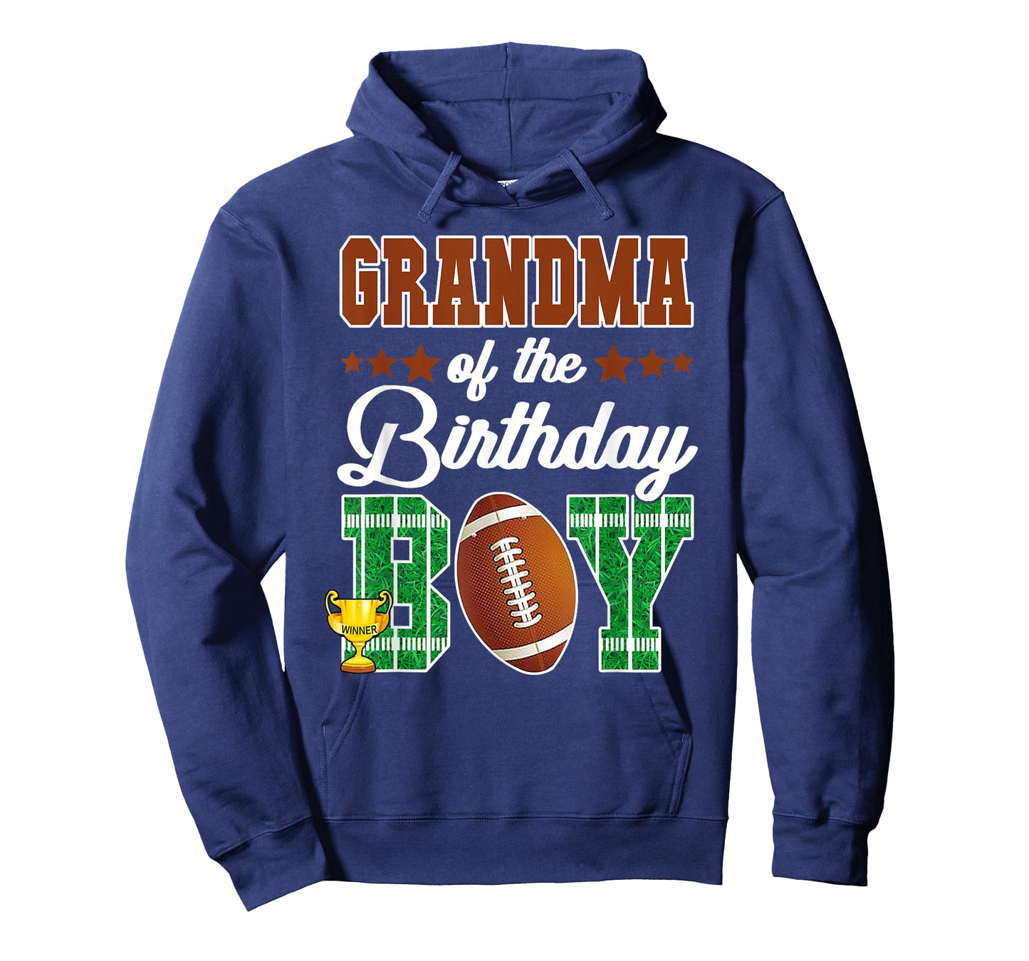 Grandma of The Birthday Boy Football Party Family Matching T-Shirt