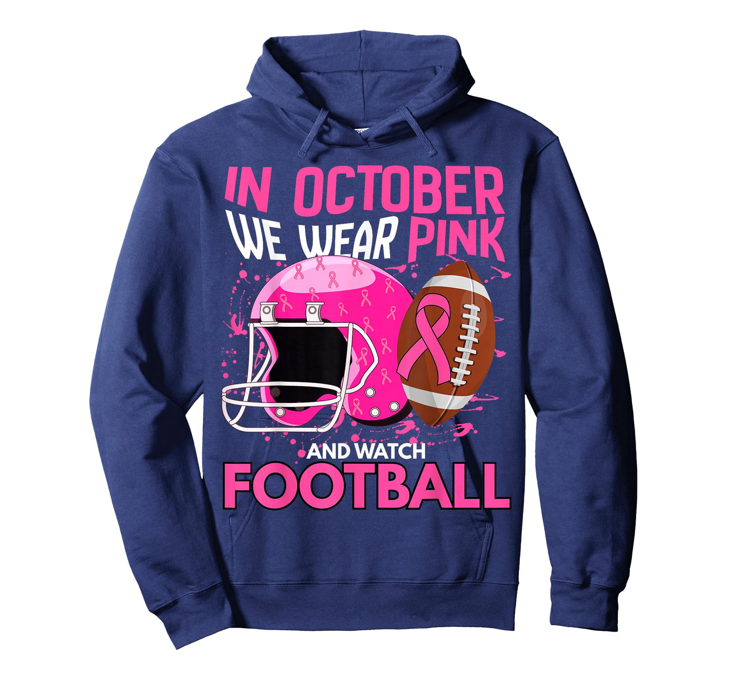 Breast Cancer Awareness Football We Wear Pink October T-Shirt