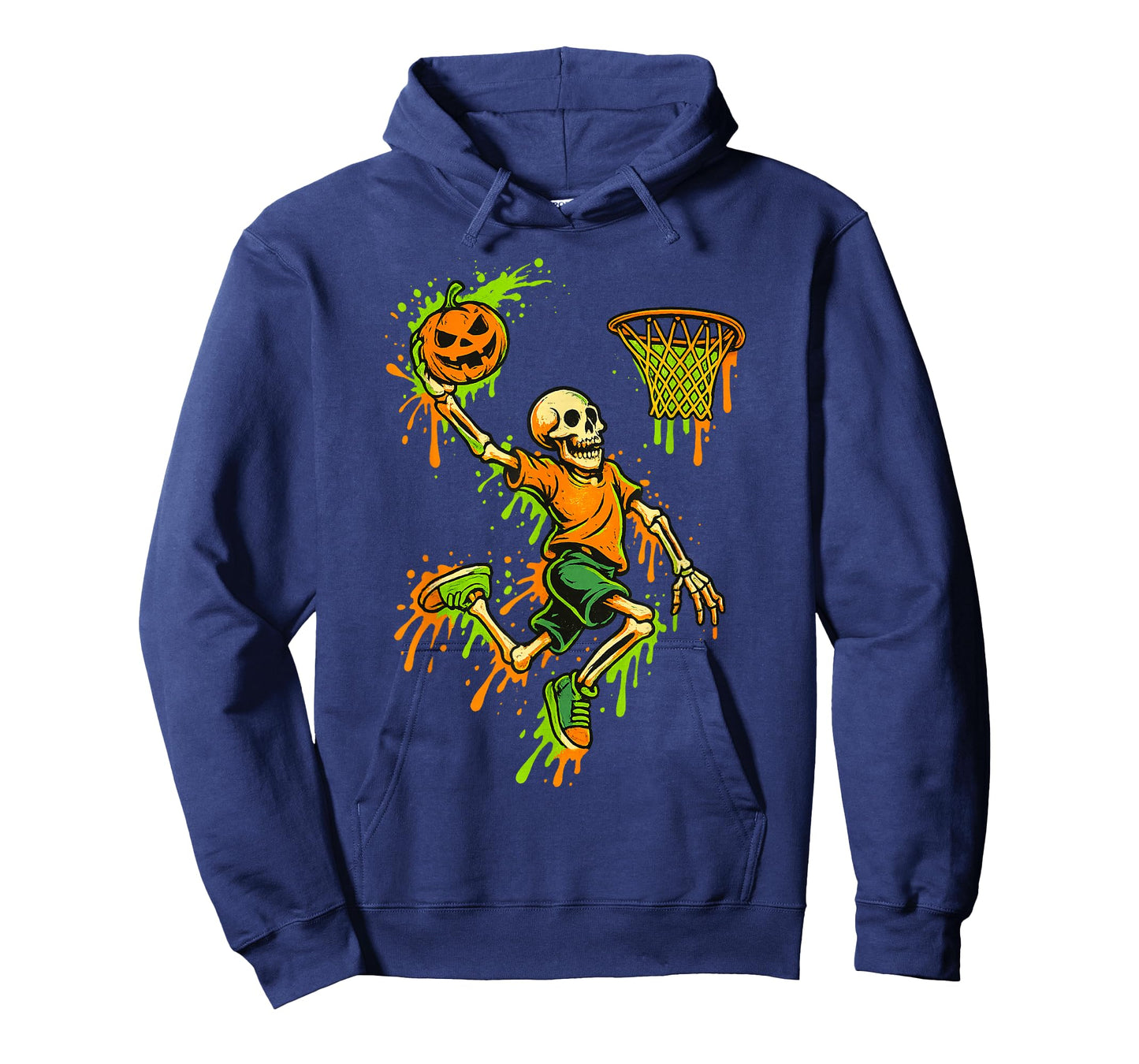 Spooky Basketball Halloween Costume Skeleton Player Boys T-Shirt