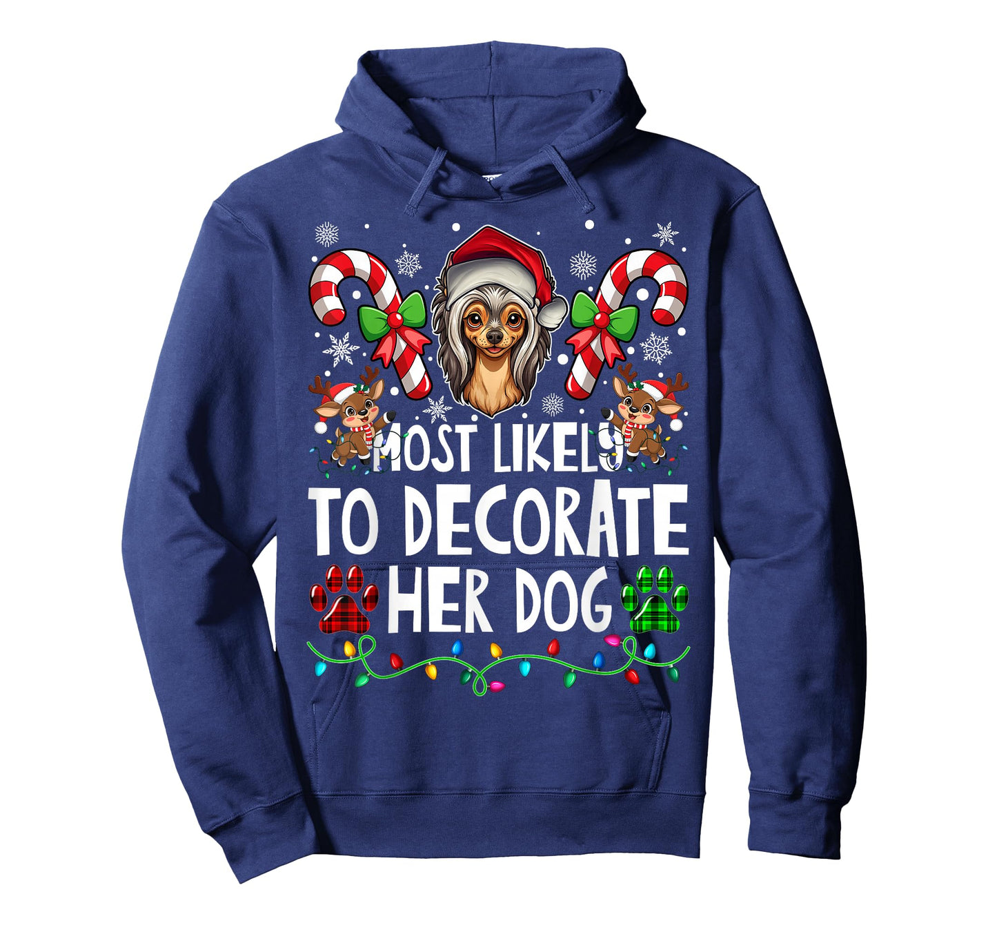 Most Likely Decorate Her Chinese Crested Dog Ugly Christmas T-Shirt