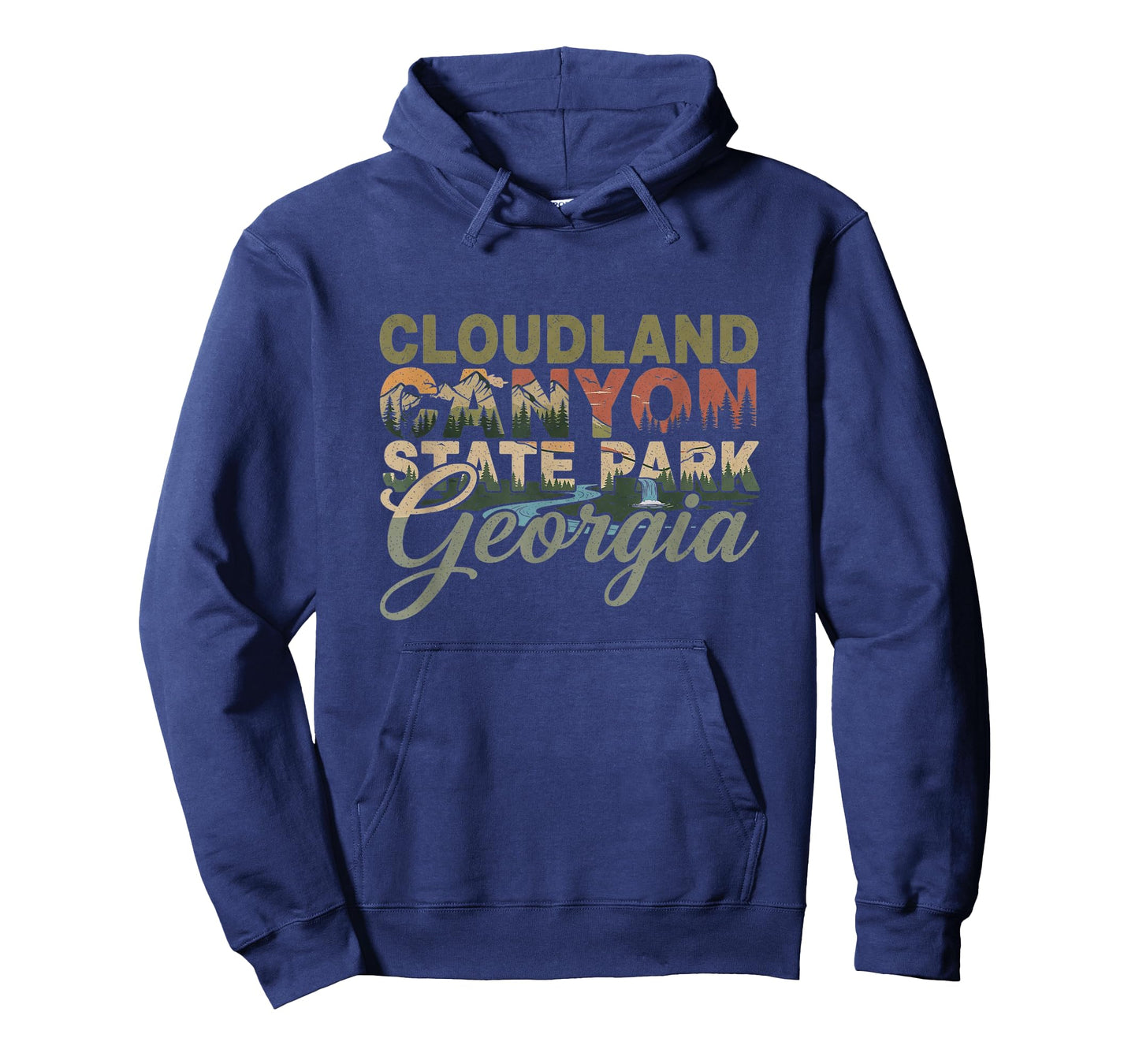 Retro Cloudland Canyon State Park Georgia Art Design T-Shirt