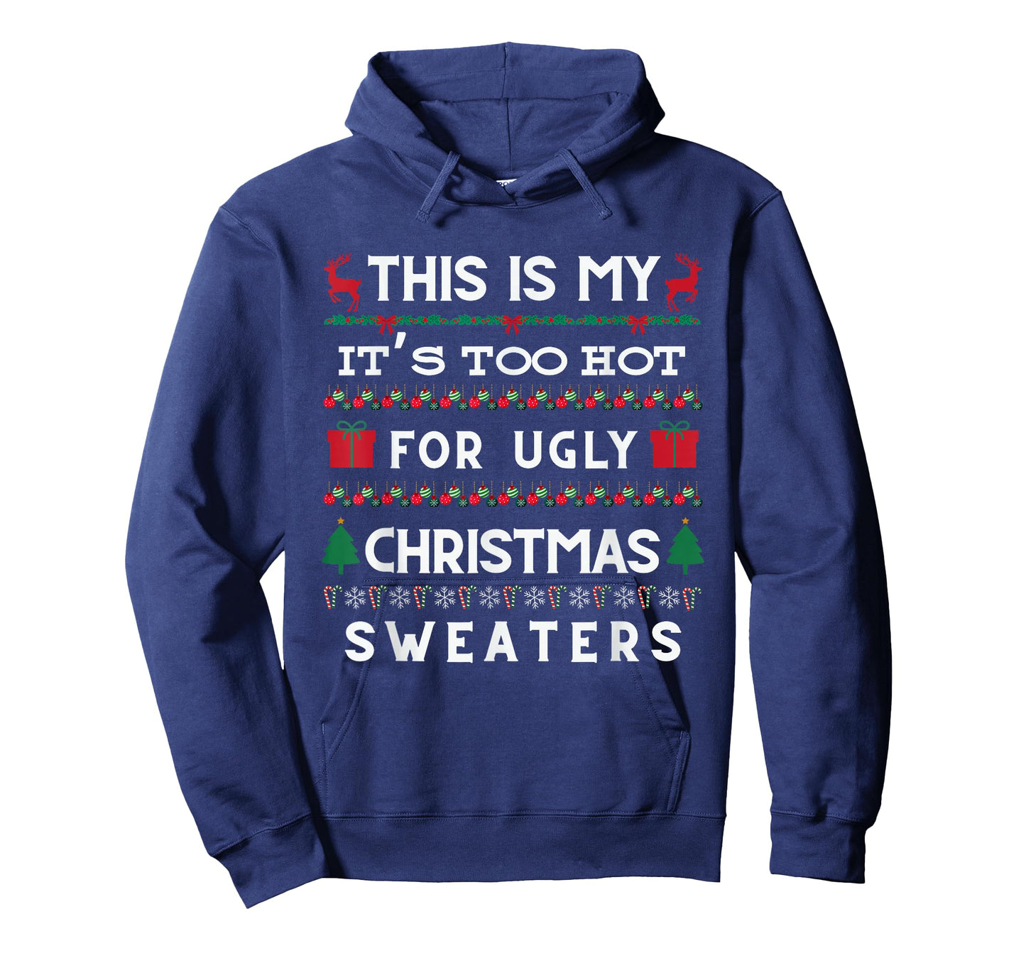 Retro Ugly Christmas Sweater Candy Cane Tree Vibes T-Shirt