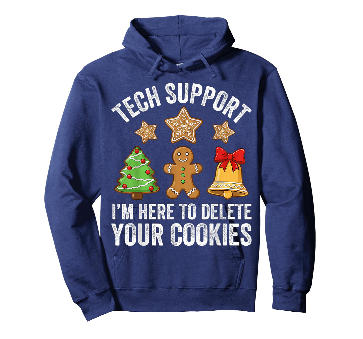 Men Boys Support Here to Delete Your Cookies Funny Christmas T-Shirt