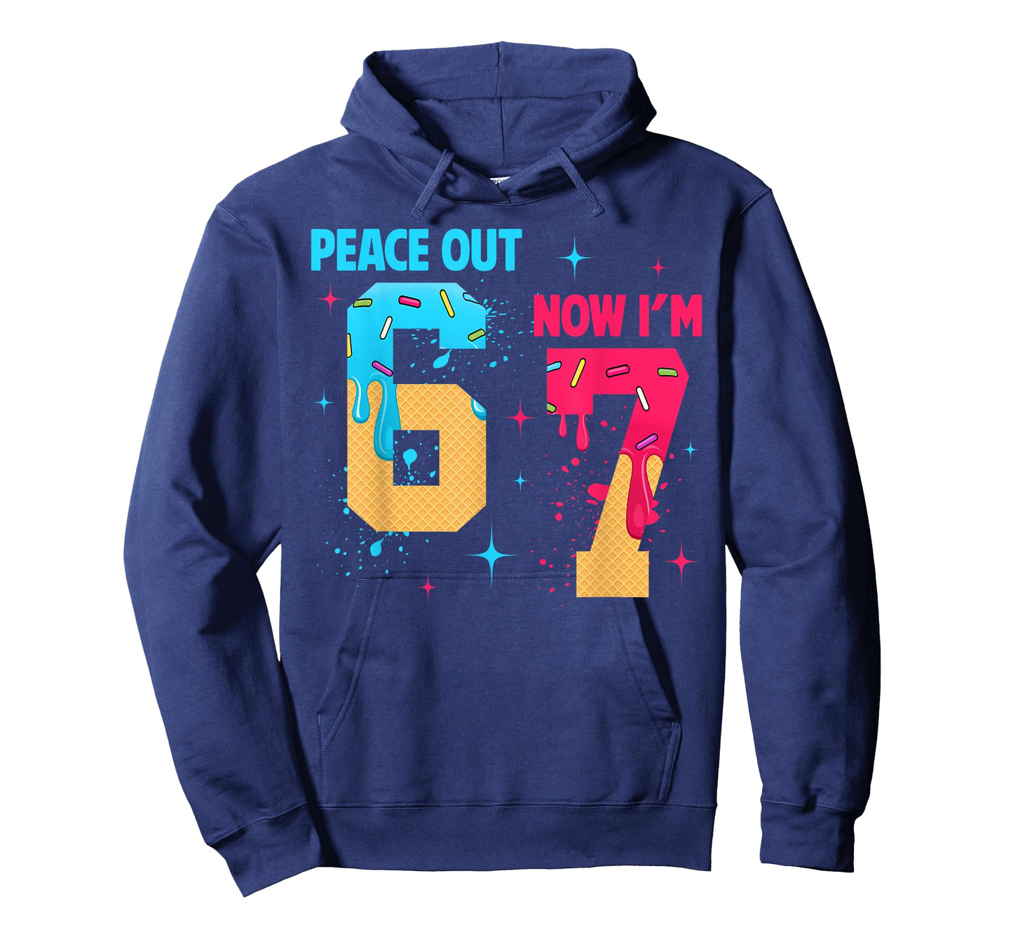 7 Years Old Birthday Peace Out 6 Now I'm 7 67 Birthday Kids T-Shirt