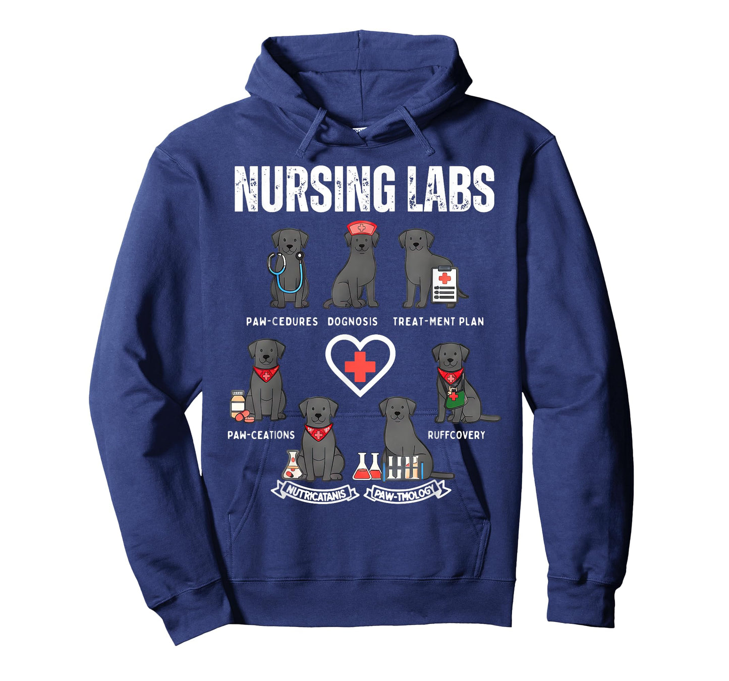 Labrador Retriever RN Nurse Lab Dogs Nursing Pups Medical T-Shirt
