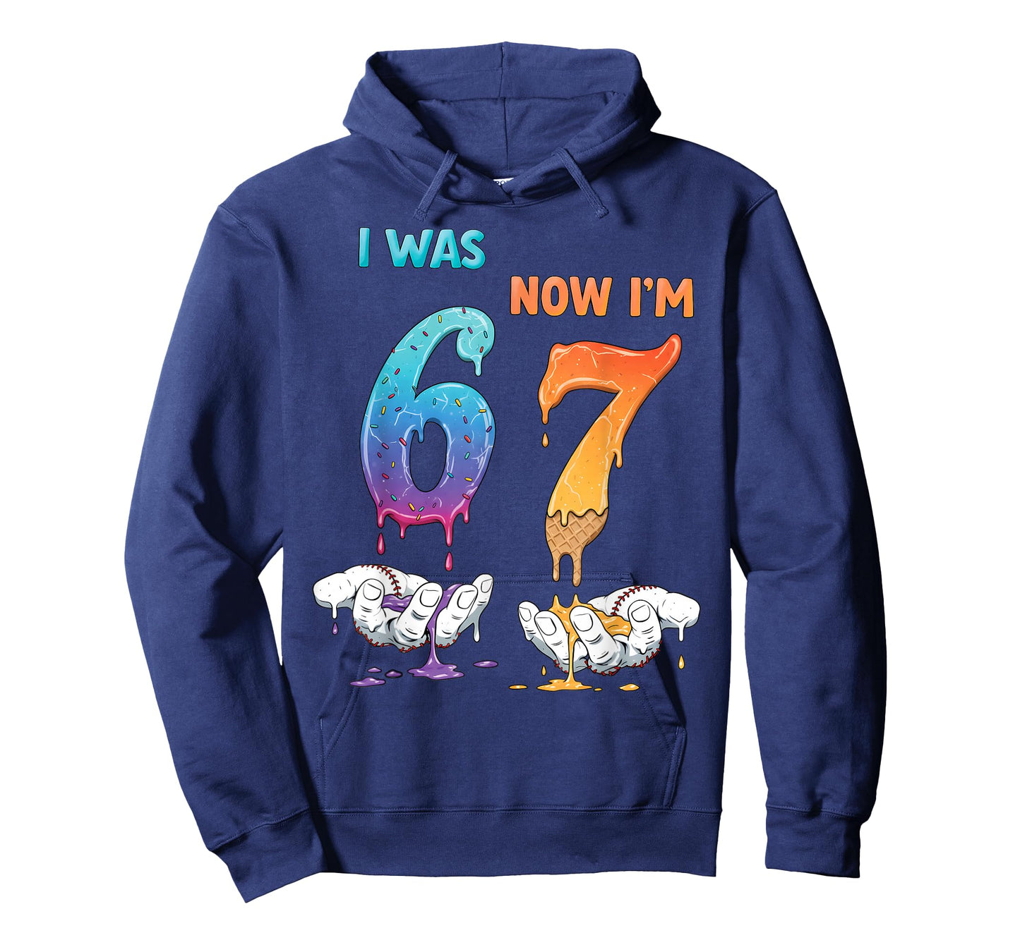 Six Seven Meme 7 Year Old Birthday Shirt was 6 Now I'm 7 T-Shirt