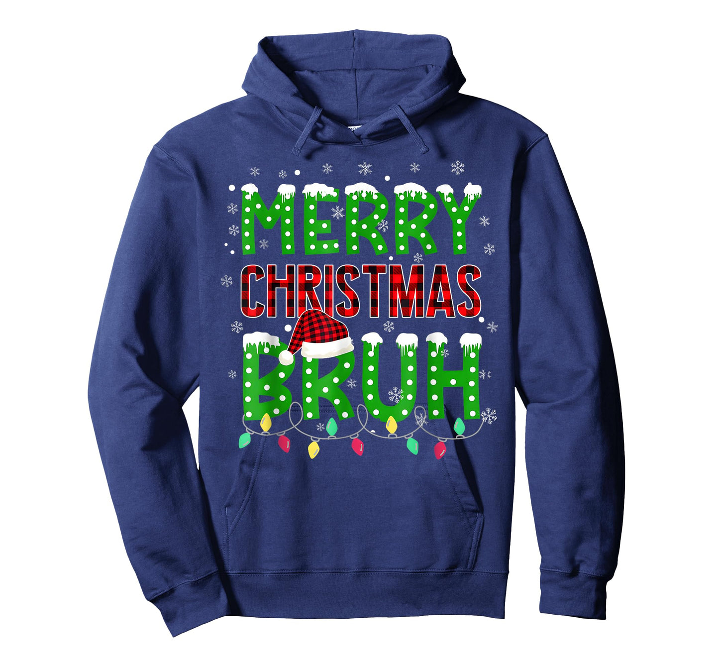 Bruh Christmas Red Plaid Teens Boys Kids Xmas Pajama T-Shirt