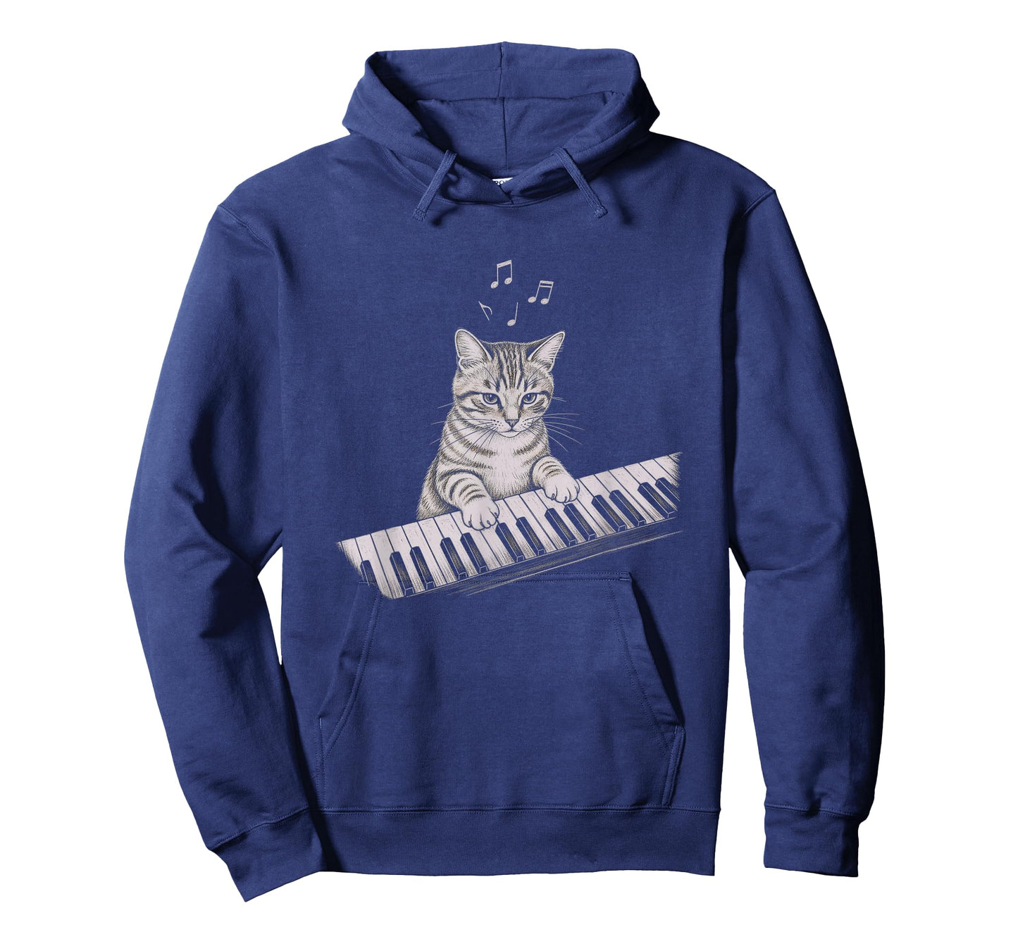 Cute Cat Playing Keyboard Drawing Art Design T-Shirt