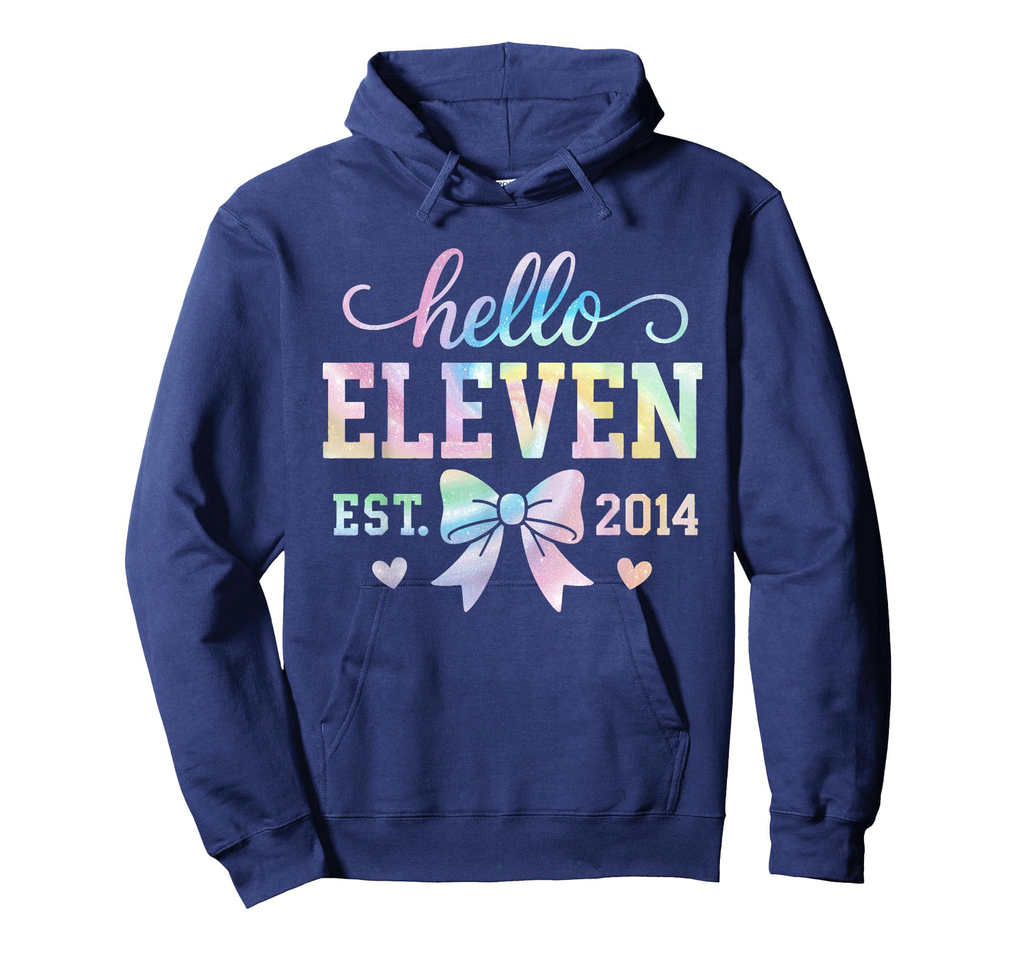 Hello Eleven Est 2014 Coquette Bow 11th Birthday Girl T-Shirt