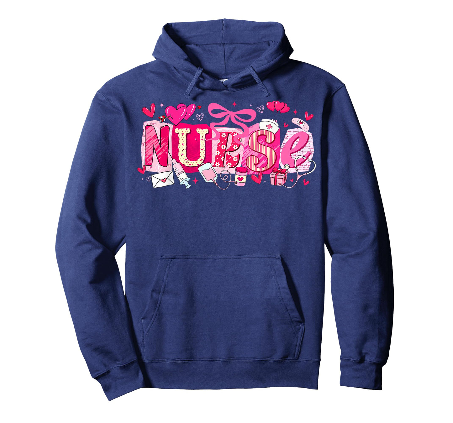 Happy Valentine Nurse Coquette Bow Heart Girl Women T-Shirt