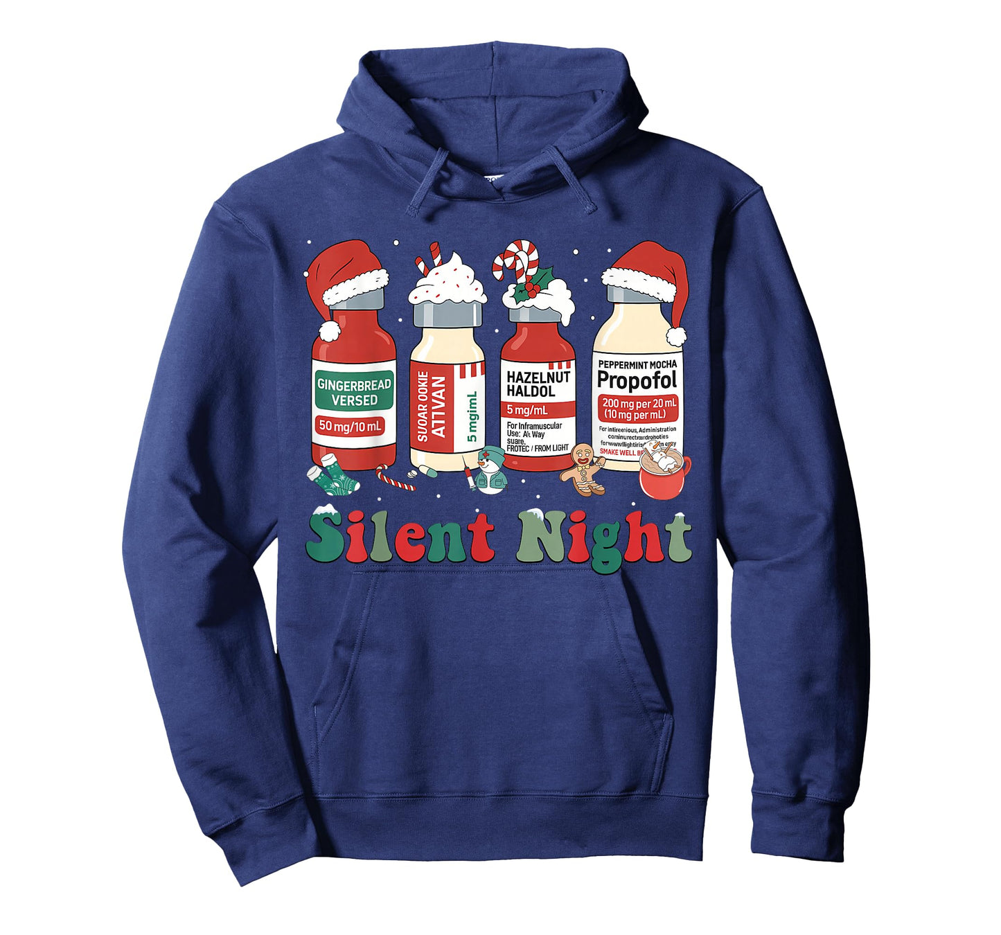 Funny Santa Propofol Silent Night ICU Nurses Merry Christmas T-Shirt