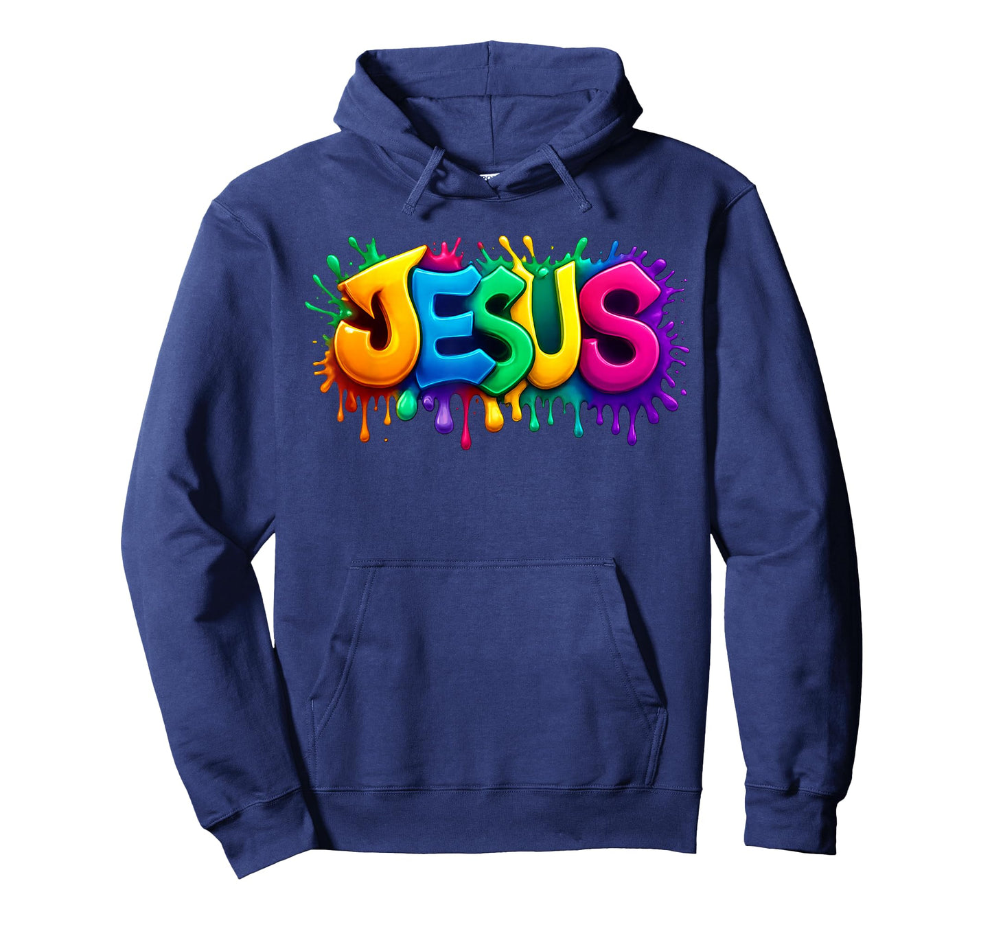 Colorful Jesus Rainbow Paint Splash Christian T-Shirt